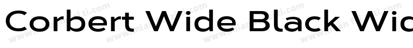Corbert Wide Black Wide字体转换